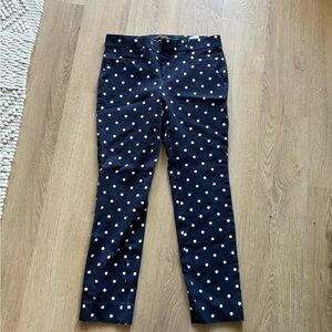 Banana Republic Dark Blue Polka Dot Pants